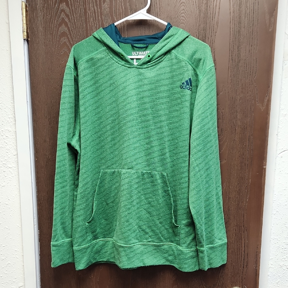 🚨2/$25 or 5/$50🚨Adidas Men's Striped Green Hoodie